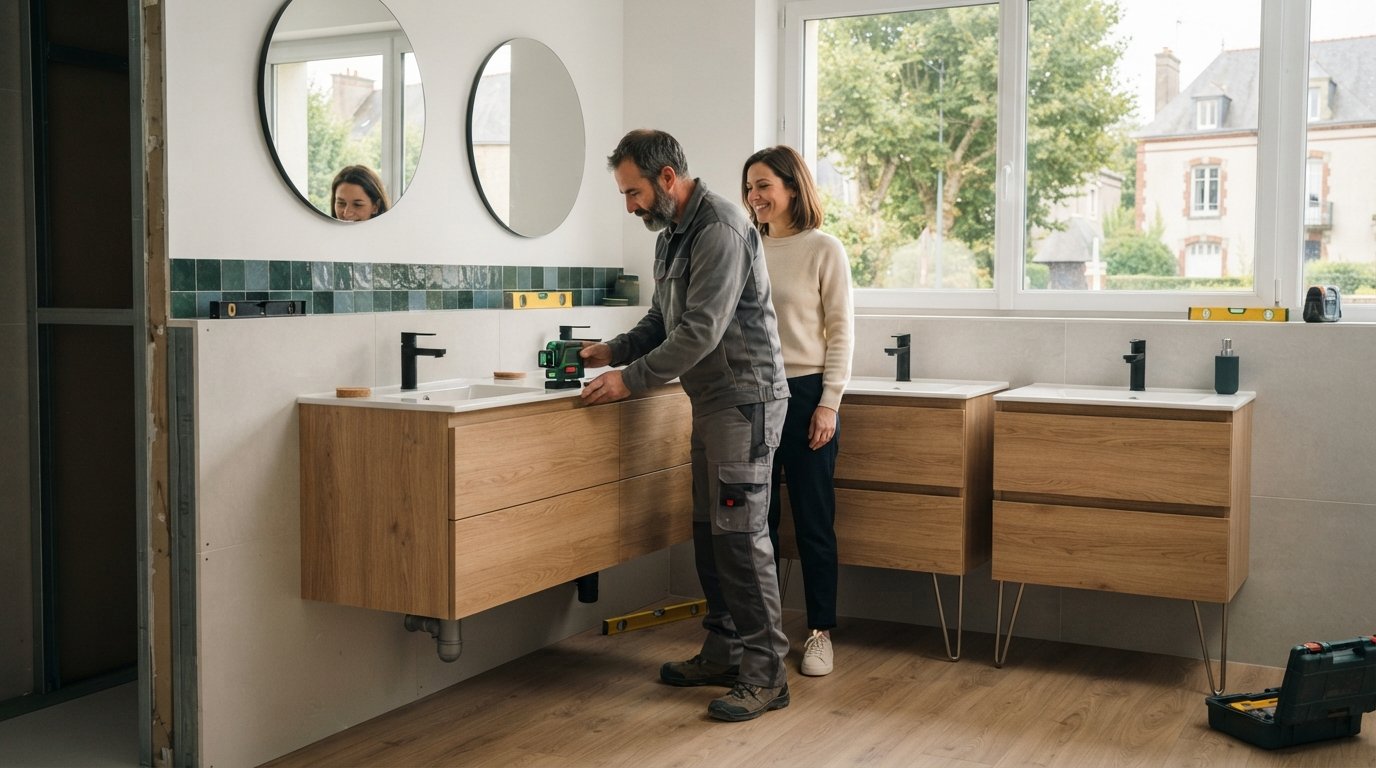 Installation meubles de salle de bain à Rennes : le guide comparatif complet