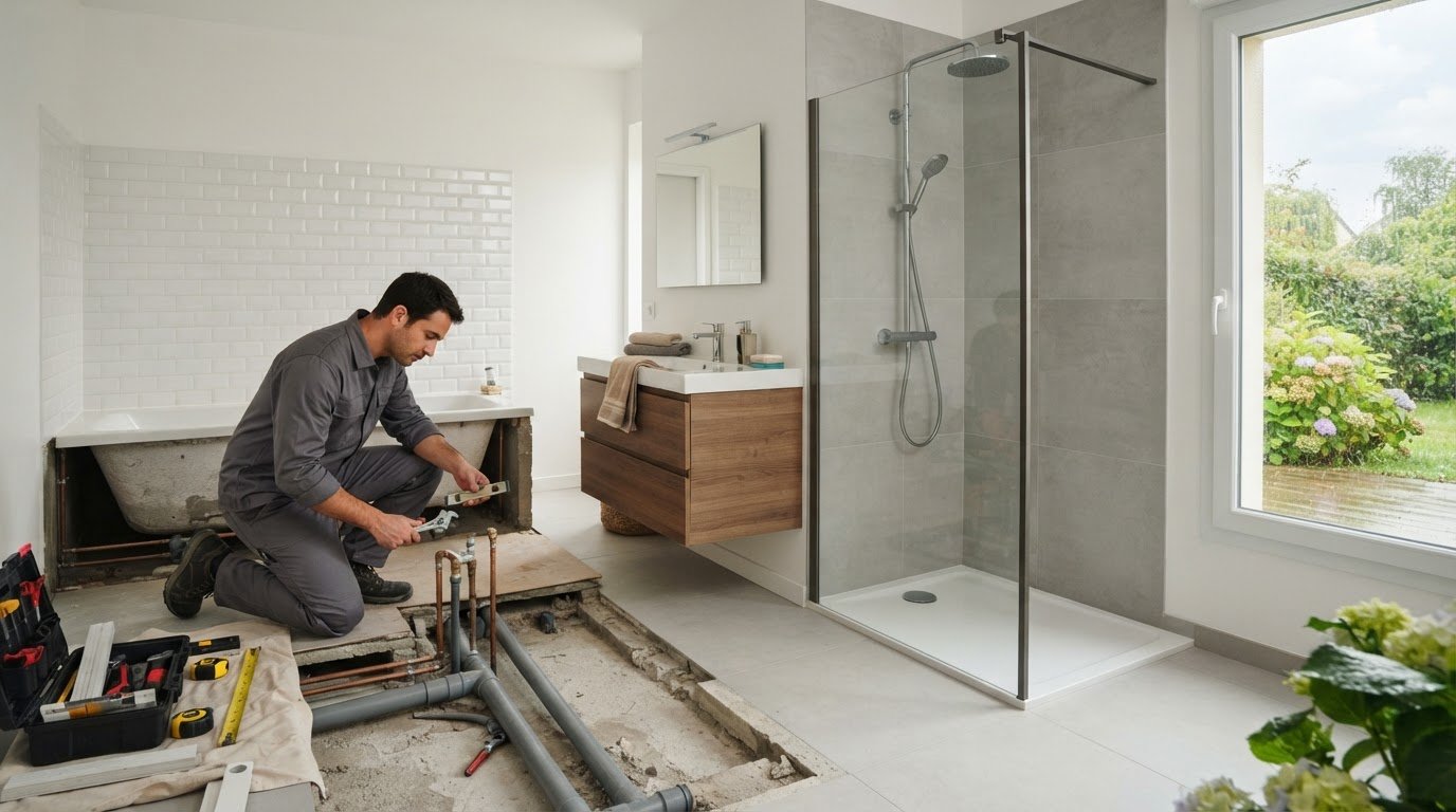 Remplacement d’une baignoire par une douche à Rennes : étapes et conseils