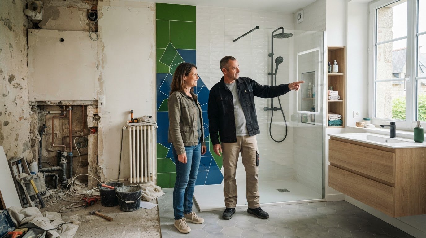 Rénovation et aménagement salle de bain : Rennes Sud